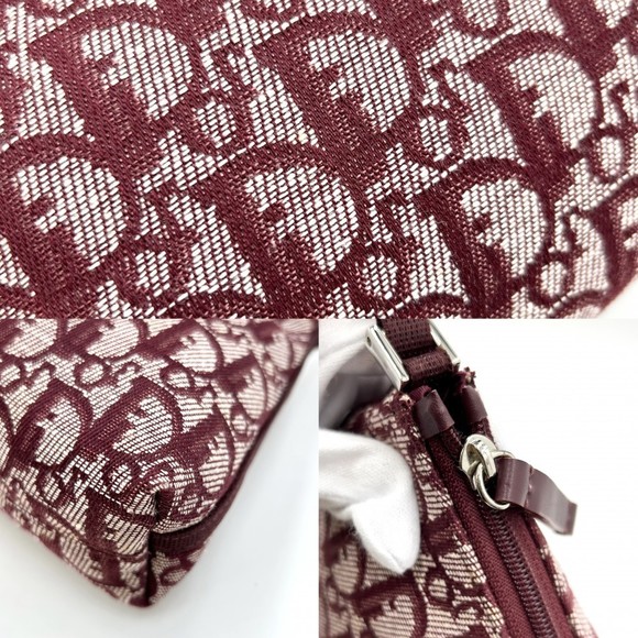 Christian Dior Handbag Trotter Pouch Mini Shoulder Bag Bordeaux - Picture 6 of 7